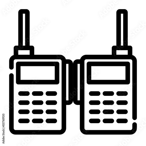 walkie talkie cutline icon style