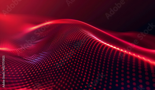 Abstract matrix red background