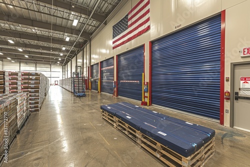 Large Storage Room With Flag