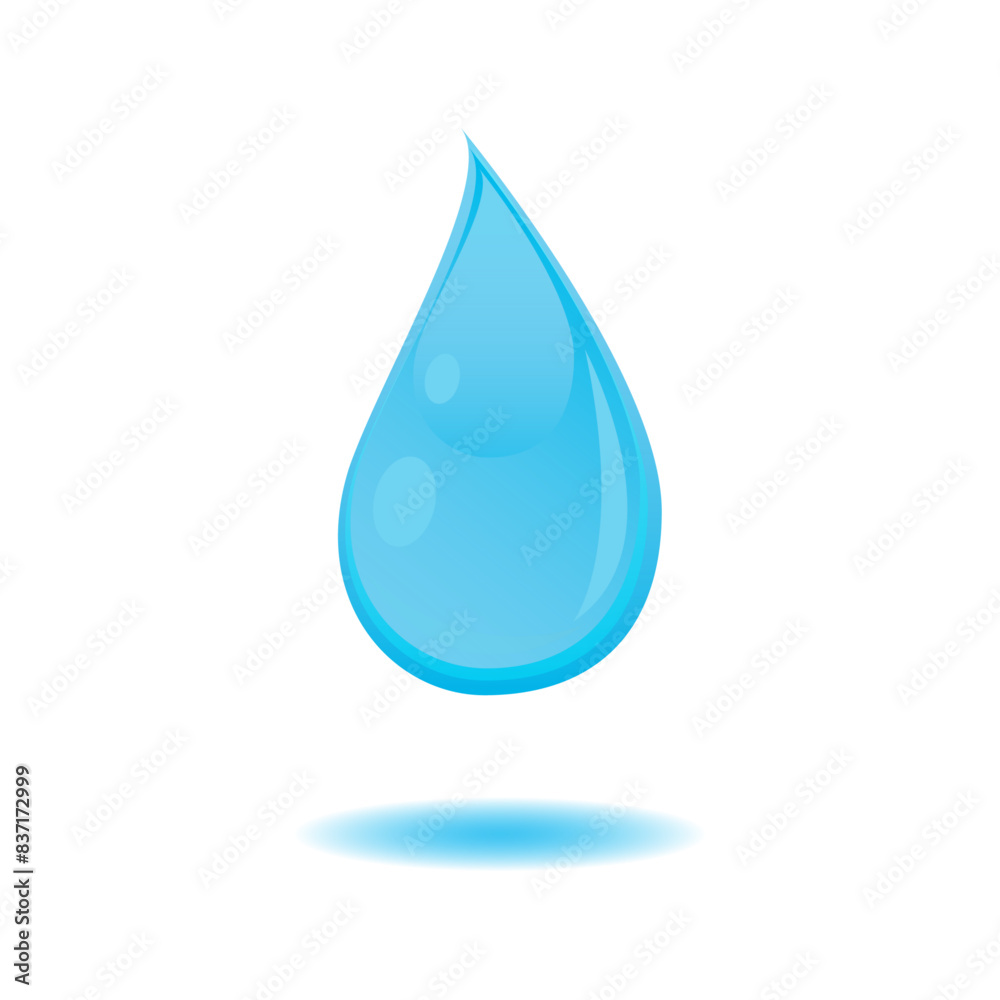 Vector illustration of water drop in flat style. Vector illustration of water drop in flat style.
