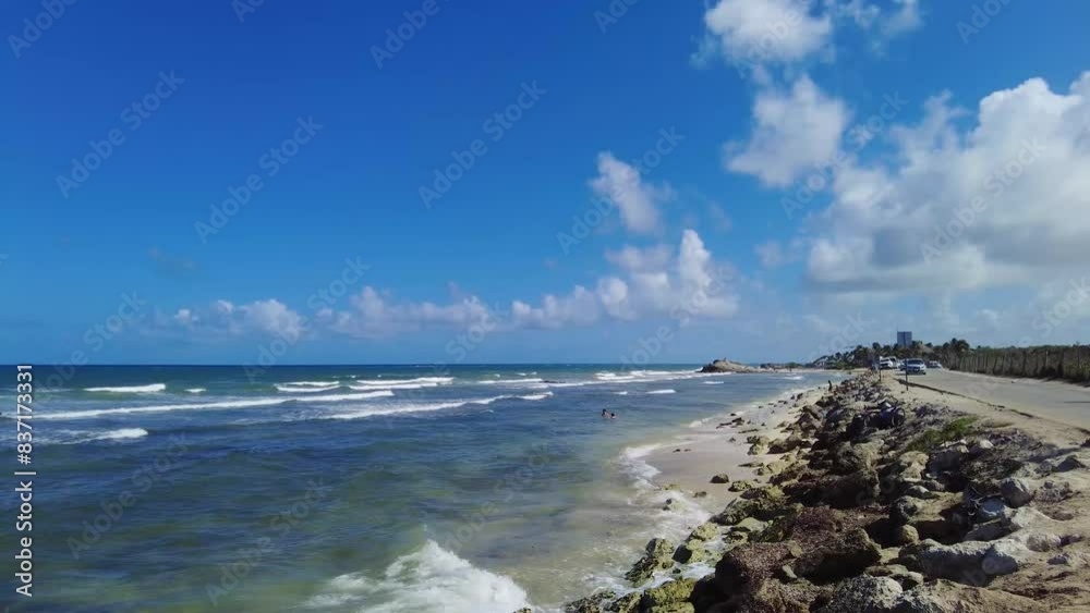Boca Paila beach, located in Tulum, Mexico Boca Paila beach, located in Tulum, Mexico