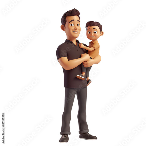 man holding child in his arms, father holding his son in his arms, Father's Day
