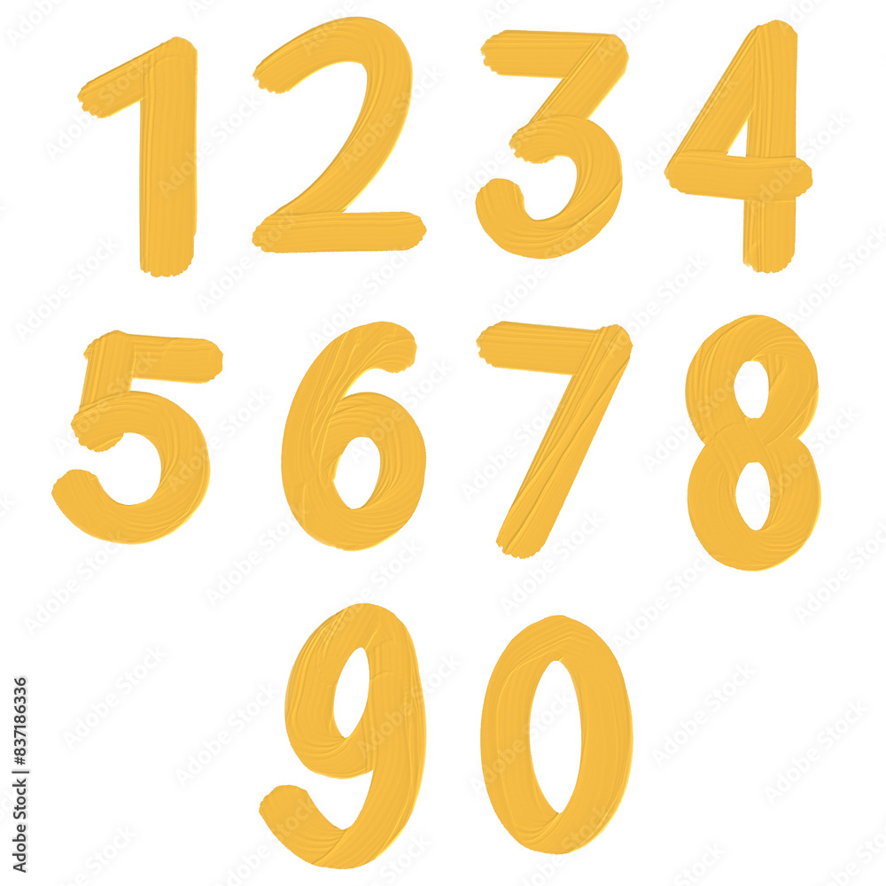 yellow set of numbers yellow set of numbers