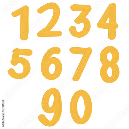 yellow set of numbers