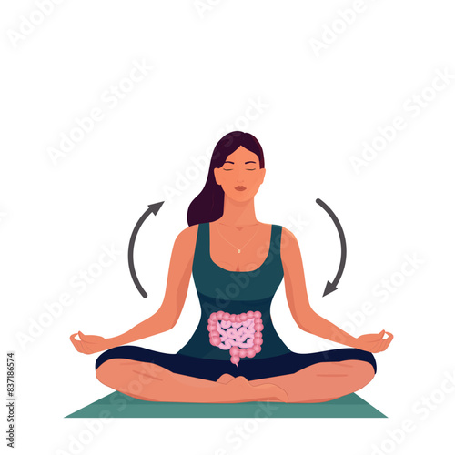 yoga in the lotus position. Vector
