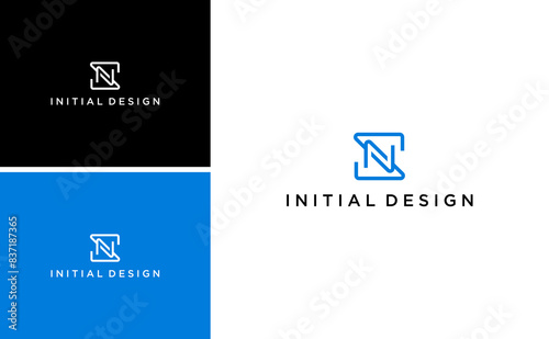 simple letter SN logo design. modern initial NS vector template with line concept