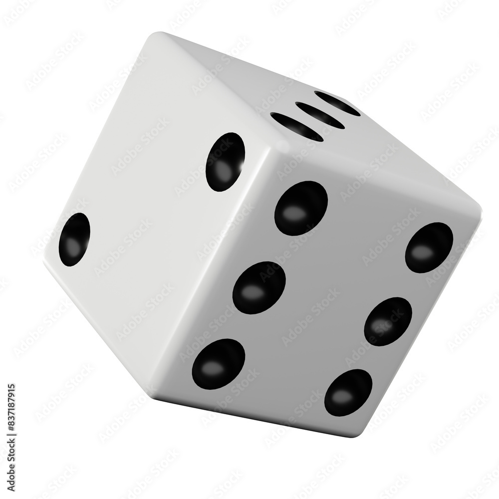 Classic White Dice with Black Dots for Board Games and Casino Classic White Dice with Black Dots for Board Games and Casino
