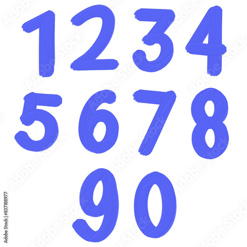 blue set of numbers