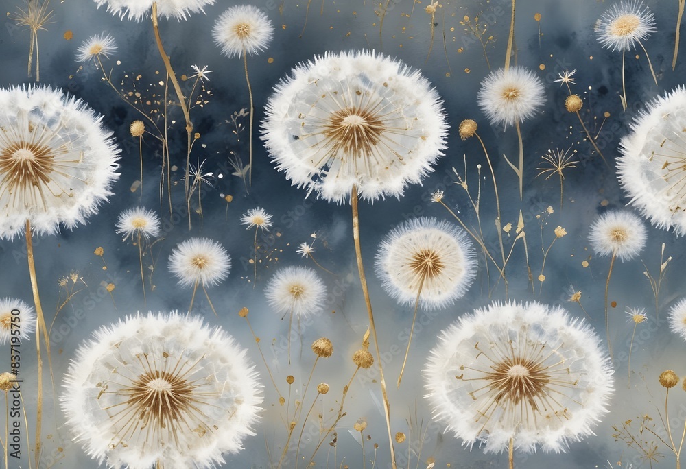 Obraz premium 3d digital floral wallpaper