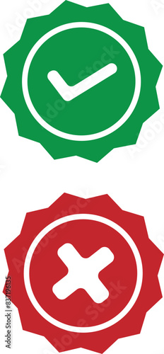 Accept Reject vector icon design