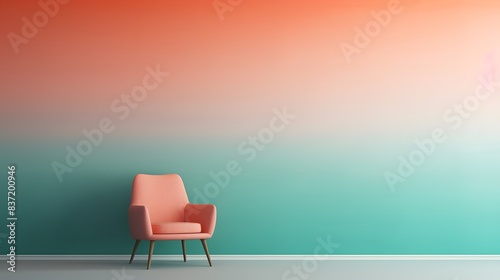 Gradient wallpaper blending teal and coral
