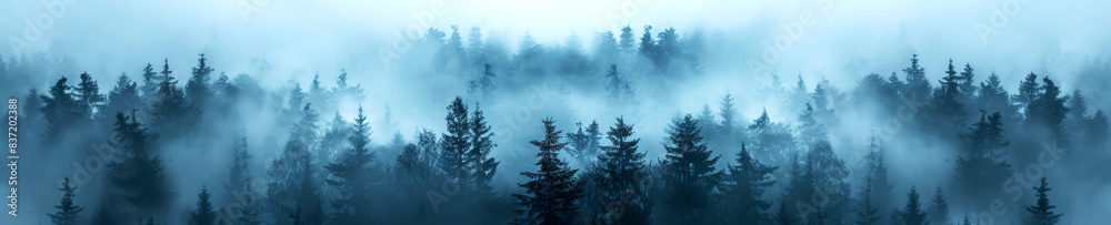 Lush green forest shrouded in mist and fog creating a serene and mysterious atmosphere. Captures the essence of nature and tranquility. Lush green forest shrouded in mist and fog creating a serene and mysterious atmosphere. Captures the essence of nature and tranquility.