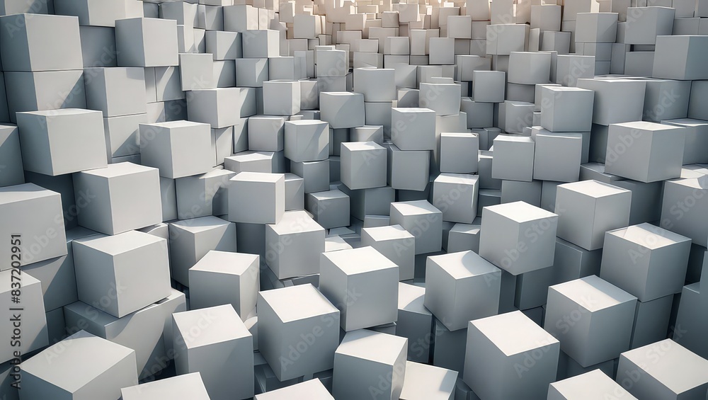 Abstract White Cubes Background Abstract White Cubes Background