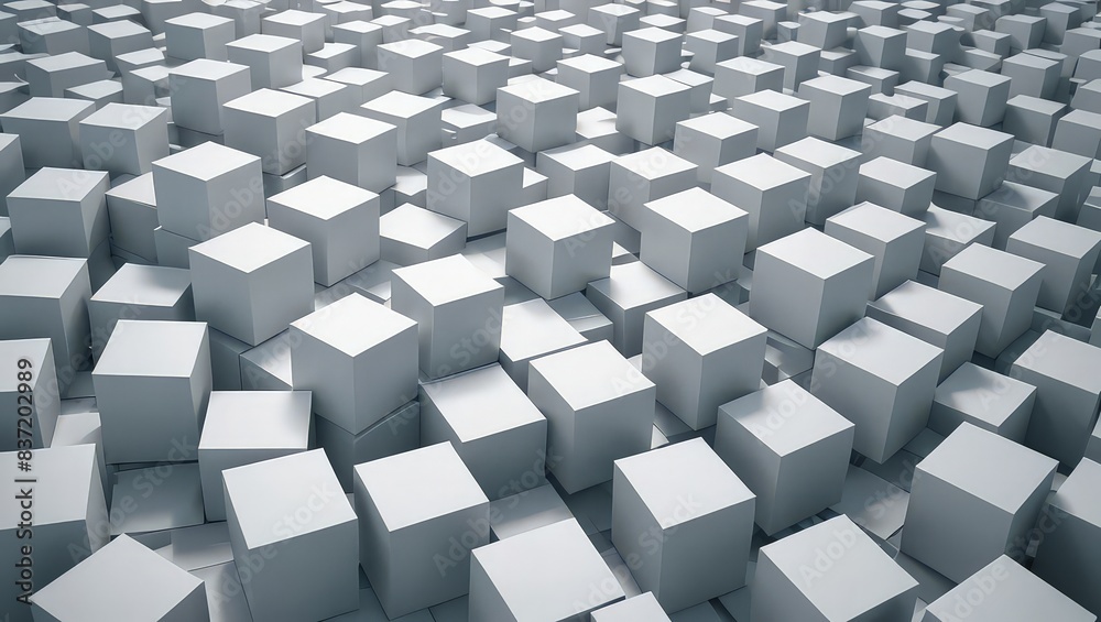 Abstract Geometric White Cube Pattern Abstract Geometric White Cube Pattern