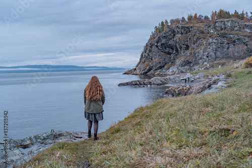 Woman enjoying the views in Trondheim