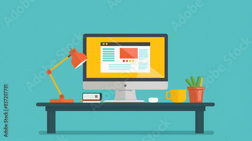 flat design web design development graphics 