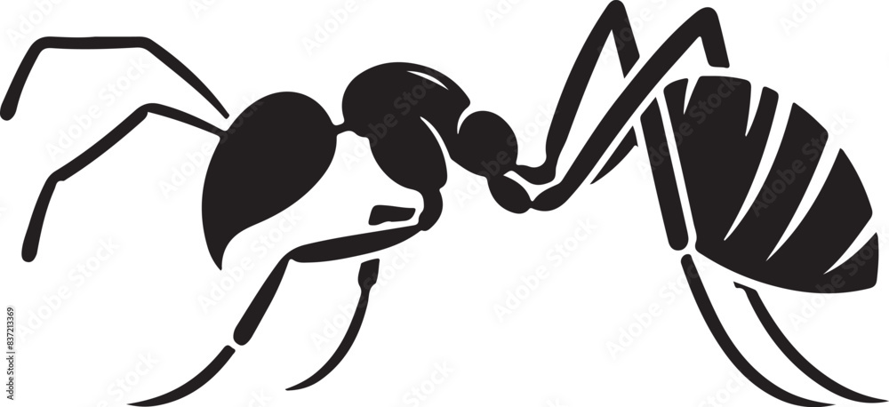Ant silhouette vector illustration Ant silhouette vector illustration