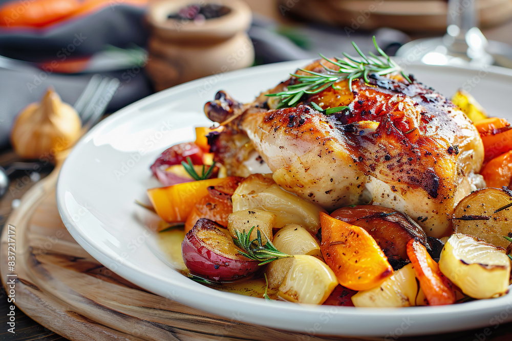 Roast Chicken with Seasonal Vegetables Roast Chicken with Seasonal Vegetables