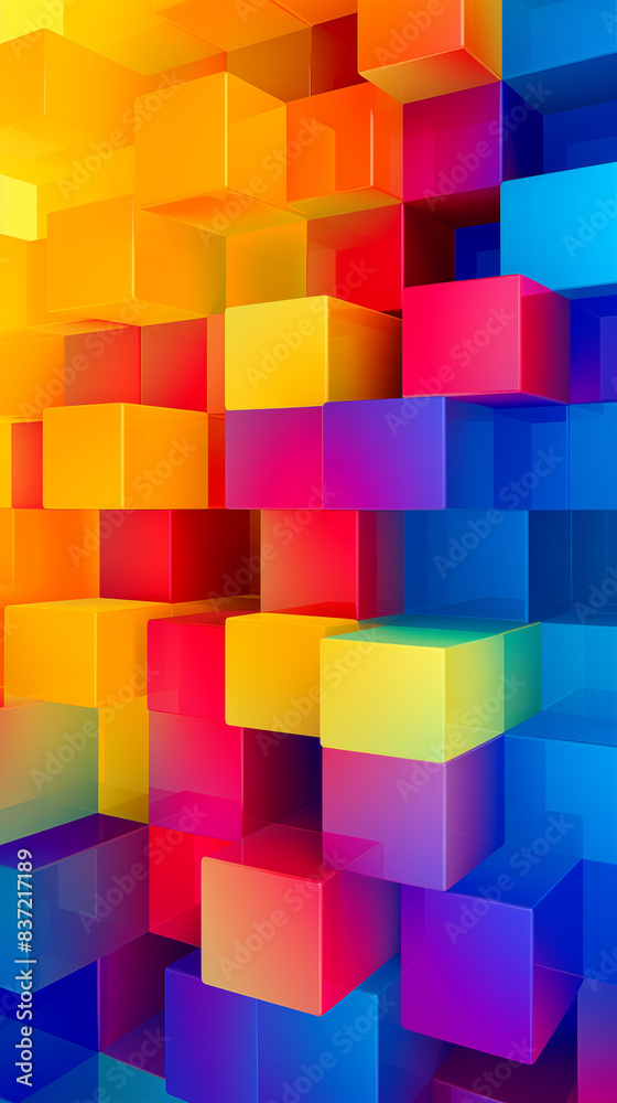 Geometric Abstract Image Pattern Background, Interlocking Squares in Primary Colors, Texture, Wallpaper, Background, Cell Phone Cover and Screen, Smartphone, Computer, Laptop, 9:16 Format - PNG Geometric Abstract Image Pattern Background, Interlocking Squares in Primary Colors, Texture, Wallpaper, Background, Cell Phone Cover and Screen, Smartphone, Computer, Laptop, 9:16 Format - PNG