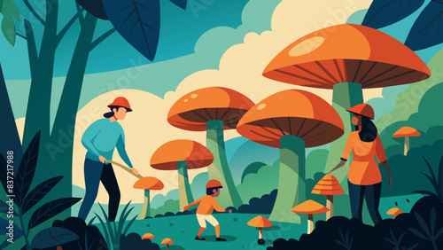 Enchanted Forest Family Adventure Amongst Giant Mushrooms