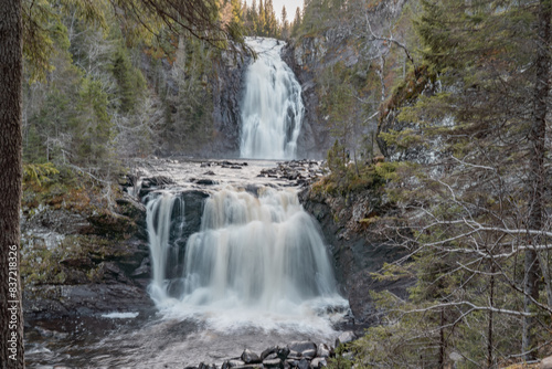 The amazing double waterfalls of Storfossen in Norway.