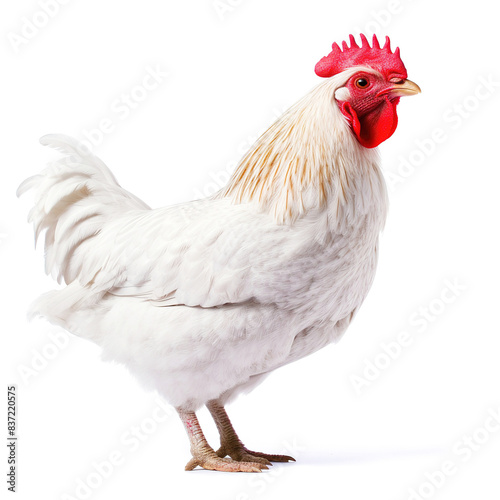 raw hen on a white background 