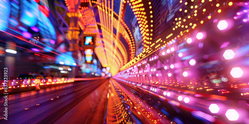 The glittering lights of a Las Vegas casino, guiding the wayward paths of many an addict.