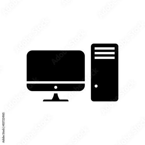 Personal Computer (PC) icon vector template design symbol illustration