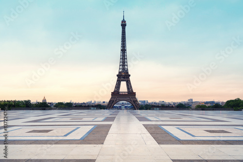  Eiffel Tower in Paris at sunrise. © Igor
