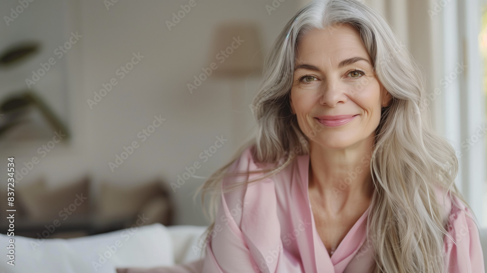 Senior Woman in Living Room Smile Senior Woman in Living Room Smile
