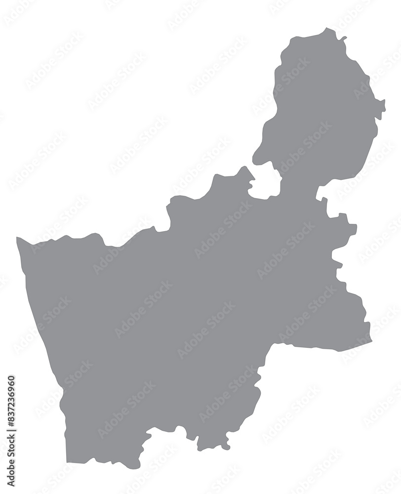 Fototapeta premium Outline of the map of the region of Belarus - Grodno region