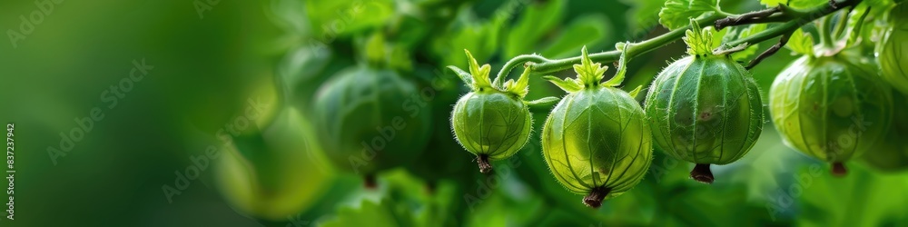 gooseberry hangs delicately on a twig gooseberry hangs delicately on a twig
