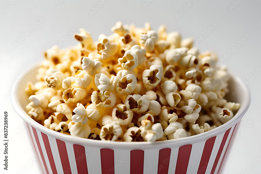 Pile of uncooked popcorn on a white background Pile of uncooked popcorn on a white background