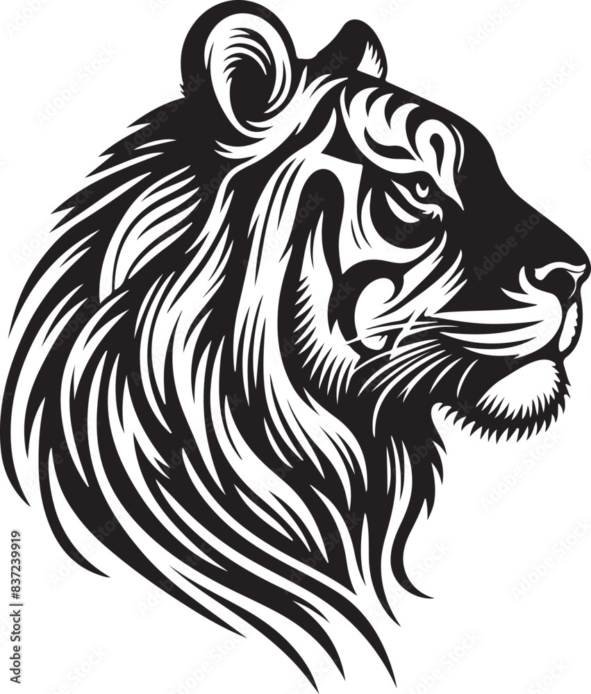Obraz premium lion head vector