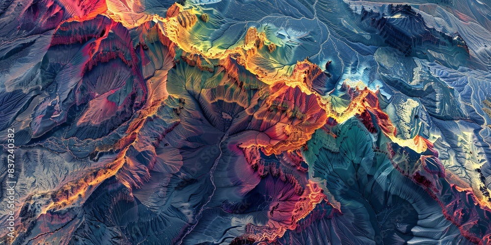 Radiant Infrared Topography of Mountains Radiant Infrared Topography of Mountains