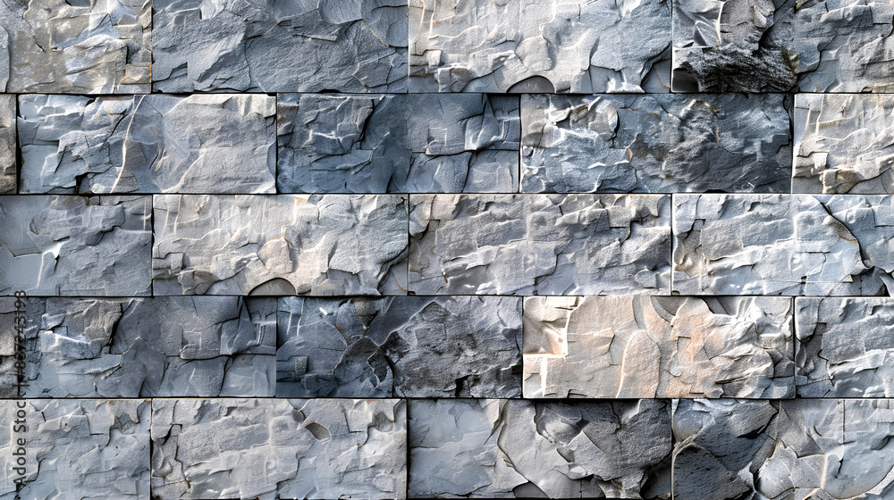 Fototapeta premium a background featuring a stone tile pattern, square shape, black and white or green