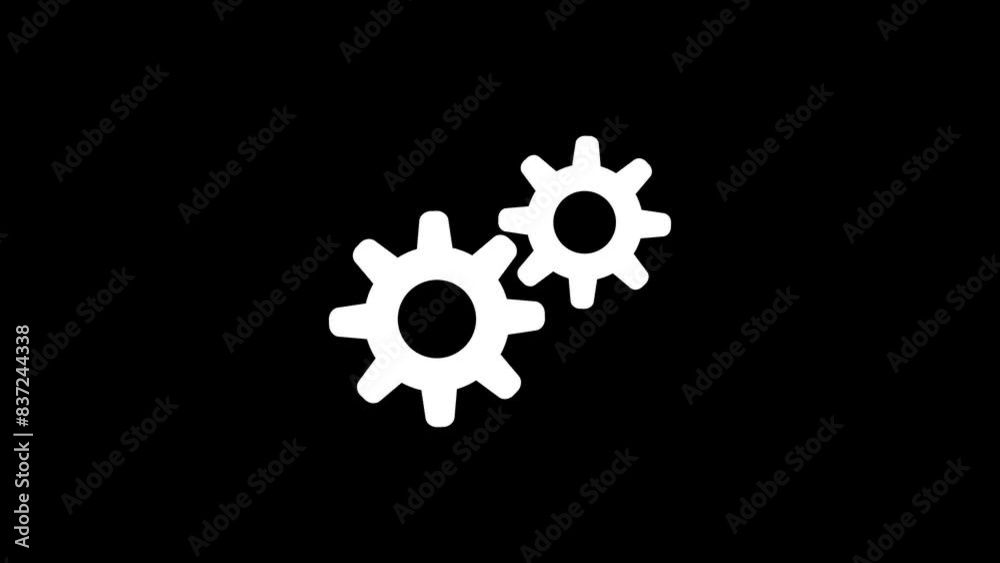 Setting, workflow, process icon. Motion graphic design. 4k. Setting, workflow, process icon. Motion graphic design. 4k.