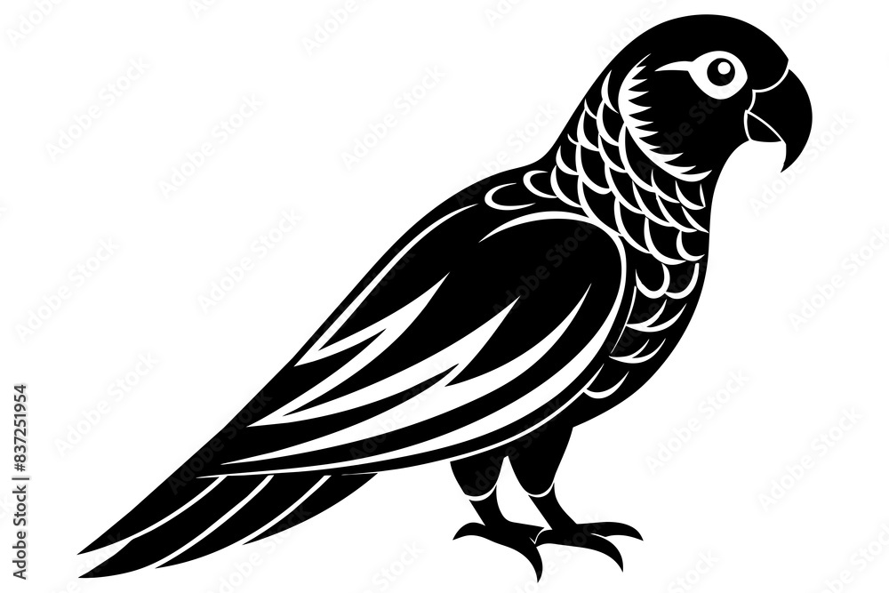 parrot bird silhouette vector illustration parrot bird silhouette vector illustration