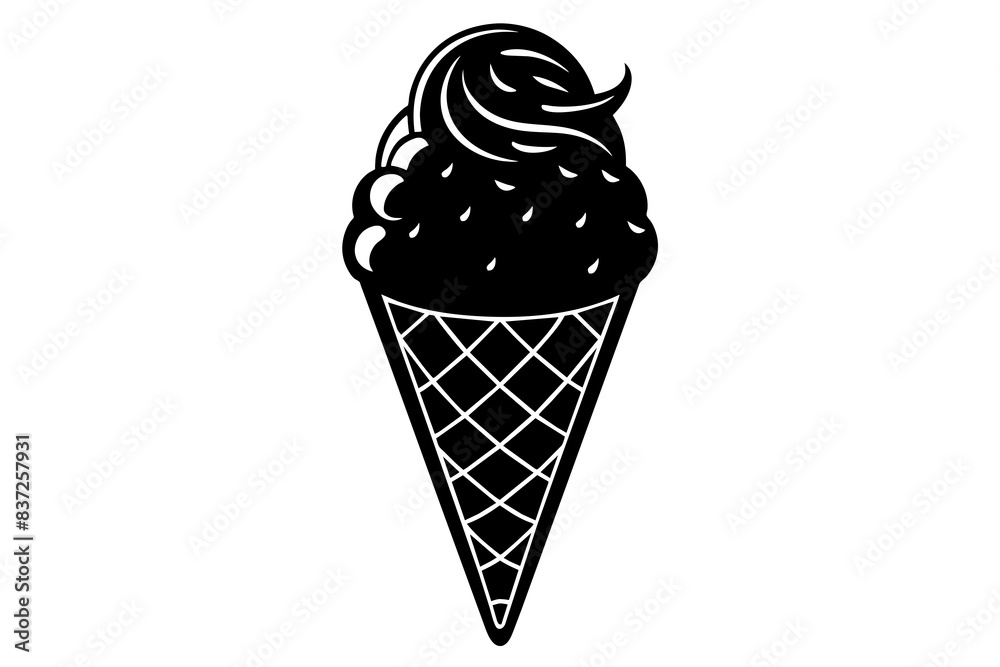 ice cream silhouette vector illustration ice cream silhouette vector illustration