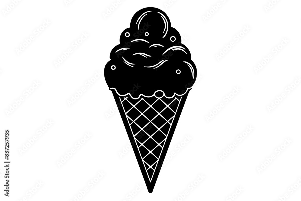 ice cream silhouette vector illustration ice cream silhouette vector illustration