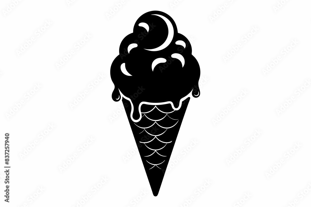 ice cream silhouette vector illustration ice cream silhouette vector illustration