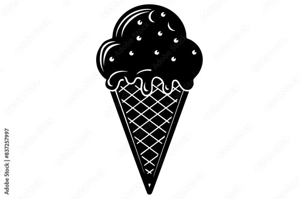 ice cream silhouette vector illustration ice cream silhouette vector illustration