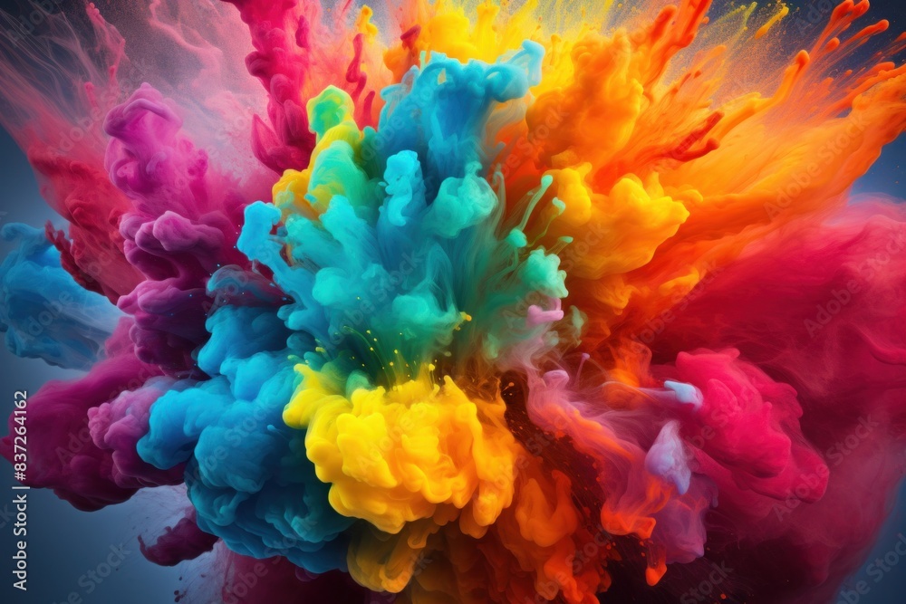 Vibrant Explosion of Colorful Smoke Vibrant Explosion of Colorful Smoke