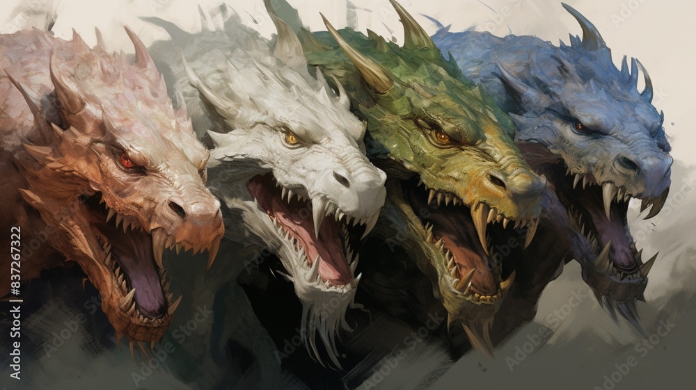 The mountain echoed with the roars of a three-headed dragon image The mountain echoed with the roars of a three-headed dragon image