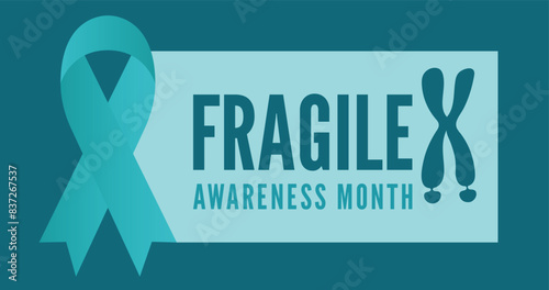Fragile X syndrome Awareness Month observed every year in July. Template for background, banner, card, poster 