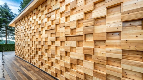 Cross-laminated timber wall with a natural and renewable texture