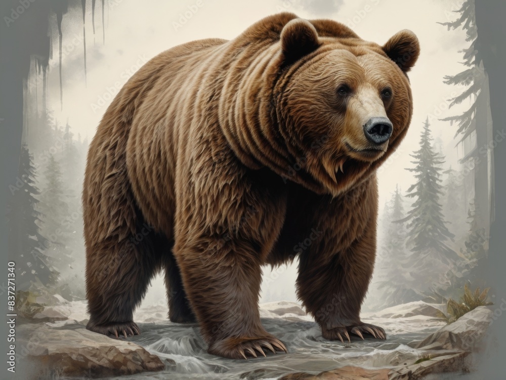 brown bear in the forest