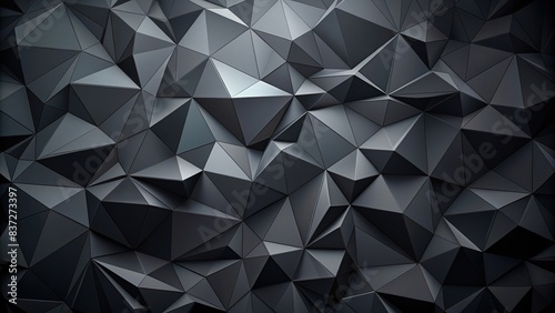 Black abstract geometric background created from various polygons, polygon, geometric, abstract, background, design, dark, digital, modern, shapes, pattern, texture, futuristic,backdrop