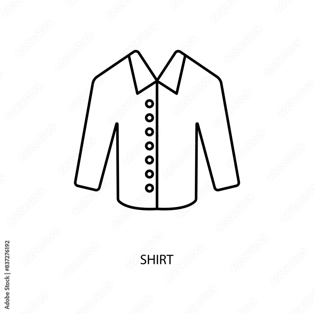 shirt concept line icon. Simple element illustration. shirt concept outline symbol design. shirt concept line icon. Simple element illustration. shirt concept outline symbol design.