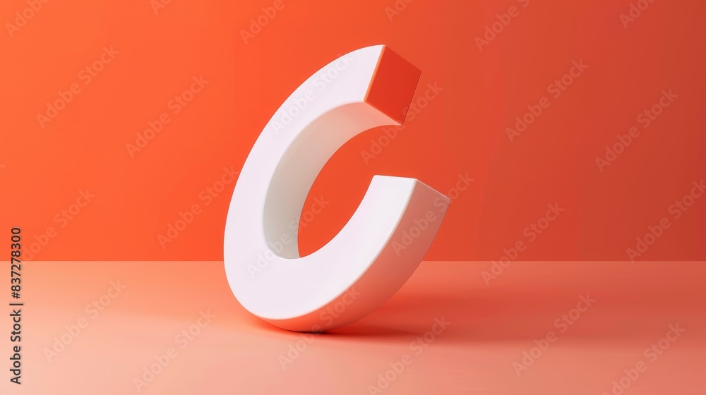 White, hollow letter White, hollow letter